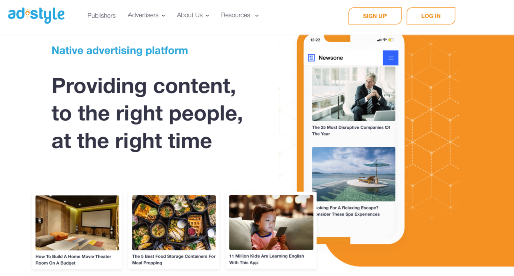 Adstyle Affiliate ad Network CPM, CPC Pricing Model